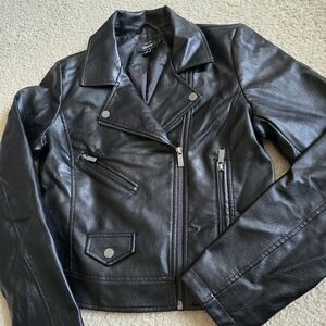 Only Onlgemma Faux Leather Biker Jacket Size EU36 US Small